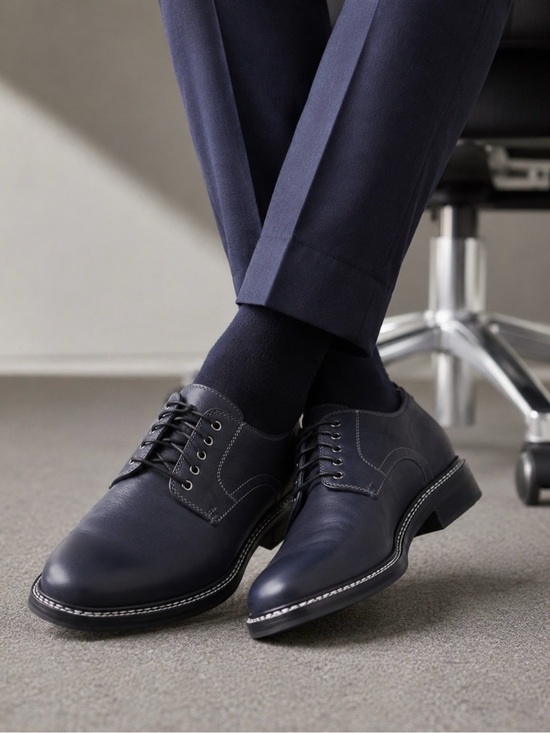 Cole Haan Frankland Navy Nubuck Oxford Men display picture 1